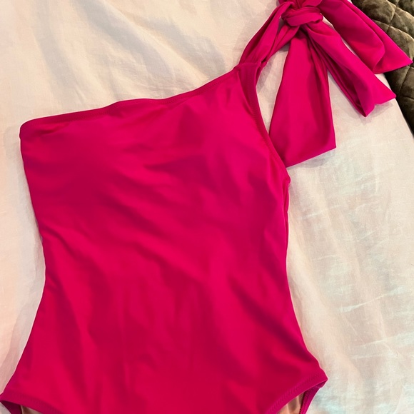 NWT J.Crew Bow One Shoulder One Piece - Picture 6 of 8